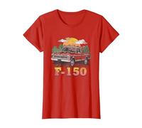 Ford Trucks F150 Mountain Ride T-Shirt, Femme, Rouge, S