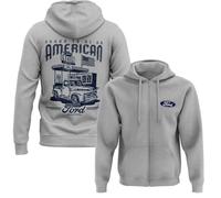 Ford Trucks Proud Sweat à capuche zippé pour homme, Gris mélangé, 5XL