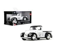 Jada Toys Disney Steamboat Willie 1941 Ford Pickup - Disney Mickey Mouse moulé sous pression à l'échelle 1:32, portes ouvrantes, pneus en caoutchouc - Objet de collection pour adultes et enfants