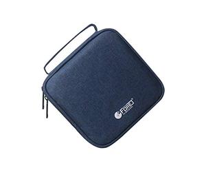 FORE CD/DVD/Blu-Ray Disc Housse Etui Coque Portefeuille pour CD/DVD de Transport de Stockage en Denim Couleur Bleu Blue 32 Capacity Bleu