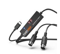 FORE Interface MIDI vers USB compatible avec câble MIDI USB de type C avec entrée et sortie fonctionne avec clavier MIDI/synthétiseur/dispositif MIDI compatible avec iOS et Android, Windows/Mac OS