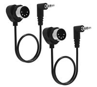 FORE Lot de 2 câbles MIDI TRS 3,5 mm de 60 cm de type A TRS 3,5 mm vers MIDI 5 broches avec prises ultra petites pour les espaces restreints, lot de 2, 60 cm