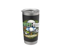 Fore-Tee and Still on Par Golf Casual Golfer 40e anniversaire Gobelet isotherme en acier inoxydable double paroi