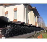 Forega - 34,5 m Lot de 30 brosses pour gouttière de Toit Longueur- 115 cm; de diamètre - 12 cm | Protection des Feuilles | Protection Contre Les martres, gouttière| Protection des Panneaux solaires