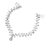 Forehead Headband Rhinestone Bridal Head Chain Wedding Hair Accessories Bride Girl Headwear Pageant pour les occasions spéciales et les festivals(Silver 2)