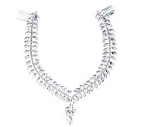 Forehead Headband Rhinestone Bridal Head Chain Wedding Hair Accessories Bride Girl Headwear Pageant pour les occasions spéciales et les festivals(Silver 7)
