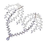 Forehead Headband Rhinestone Bridal Head Chain Wedding Hair Accessories Bride Girl Headwear Pageant pour les occasions spéciales et les festivals(Silver 5)
