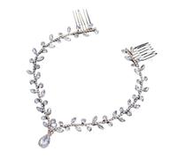 Forehead Headband Rhinestone Bridal Head Chain Wedding Hair Accessories Bride Girl Headwear Pageant pour les occasions spéciales et les festivals(Silver 3)