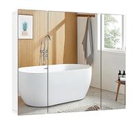FOREHILL Armoire Salle de Bain avec Miroir, Meuble Salle de Bain Mural 70cm