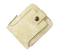 Foreign Trade Étui portefeuille court multifonction en denim avec fermeture éclair pour homme Jaune Taille unique