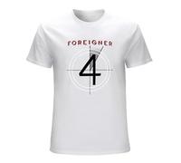 Foreigner British 4 Album Cover Men's T Shirt Rock Music White M