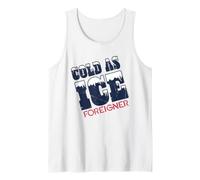 Foreigner Cold As Ice Frozen Lettering Classic Rock Band Débardeur