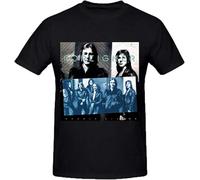 Foreigner Double Vision Mens T-Shirt Men's Black Tee Manches Courtes(Small)