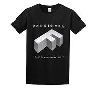 Foreigner I Want to Know What Love is T-Shirt Unisex Black Mens Tees XL