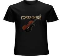 Foreigner Men's T Shirt Unisex Fit Casual Graphic Short Sleeve Tees Black S