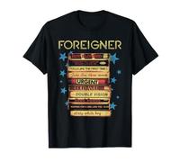 Foreigner Vintage Cassette Tape Stack Hit Songs Vintage Band T-Shirt