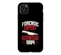 Forensic Expert Since Birth 1984 True Crime Thème Anniversaire Coque pour iPhone 11 Pro Max