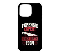 Forensic Expert Since Birth 1984 True Crime Thème Anniversaire Coque pour iPhone 15 Pro Max