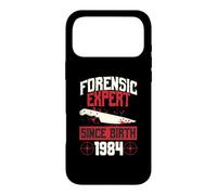 Forensic Expert Since Birth 1984 True Crime Thème Anniversaire Coque pour iPhone 17 Pro Max