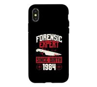 Forensic Expert Since Birth 1984 True Crime Thème Anniversaire Coque pour iPhone X/XS