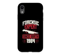Forensic Expert Since Birth 1984 True Crime Thème Anniversaire Coque pour iPhone XR