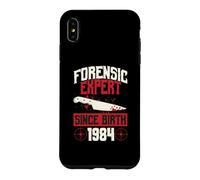 Forensic Expert Since Birth 1984 True Crime Thème Anniversaire Coque pour iPhone XS Max