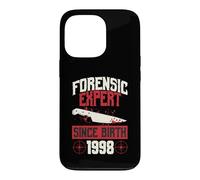 Forensic Expert Since Birth 1998 True Crime Thème Anniversaire Coque pour iPhone 13 Pro