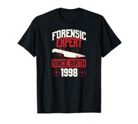 Forensic Expert Since Birth 1998 True Crime Thème Anniversaire T-Shirt