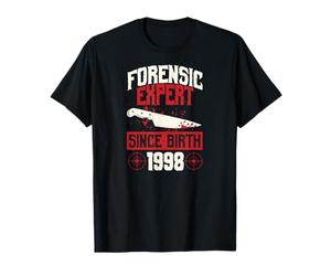 Forensic Expert Since Birth 1998 True Crime Thème Anniversaire T-Shirt
