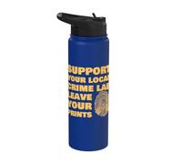 Forensic Scientist Laissez vos empreintes digitales Science médico-légale Stainless Steel Insulated Water Bottle