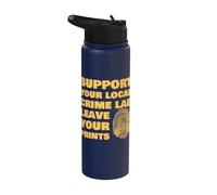 Forensic Scientist Laissez vos empreintes digitales Science médico-légale Stainless Steel Insulated Water Bottle