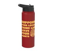 Forensic Scientist Laissez vos empreintes digitales Science médico-légale Stainless Steel Insulated Water Bottle