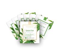 FOREO Green Tea, masque facial UFO pour peaux grasses et imperfections, pack de 6 unités, antioxydant, hydratant, extrait de thé vert et d'ulmus, naturel et non testé sur les animaux