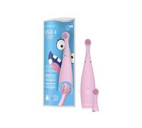 FOREO ISSA 4 Baby - Brosse a dent bebe sonique en silicone: poils double-face, smiley ludique, massage gencives - Brosse à dent électrique, 12 mois, batterie 240 jours, idéal voyage, Pearl Pink