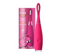 FOREO ISSA kids Brosse à dents sonique en silicone pour enfants de 5 à 12 ans, Rose Nose Hippo