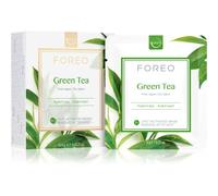 FOREO Green Tea, masque facial UFO pour peaux grasses et imperfections, pack de 6 unités, antioxydant, hydratant, extrait de thé vert et d'ulmus, naturel et non testé sur les animaux