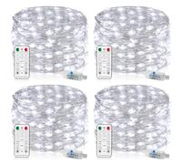 Forepin 150LED Guirlande Lumineuse, 15M USB Etanche Guirlande LED 8 Modes avec Télécommande et Minuterie, Lumière Etoilée en Fil de Cuivre pour Interieur, Décoration, Noël, Oirée, Mariage, Fête
