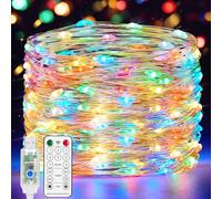 Forepin 150LED Guirlande Lumineuse, 15M USB Etanche Guirlande LED 8 Modes avec Télécommande et Minuterie, Lumière Etoilée en Fil de Cuivre pour Interieur, Décoration, Noël, Oirée, Mariage, Fête
