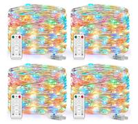 Forepin 150LED Guirlande Lumineuse, 15M USB Etanche Guirlande LED 8 Modes avec Télécommande et Minuterie, Lumière Etoilée en Fil de Cuivre pour Interieur, Décoration, Noël, Oirée, Mariage, Fête