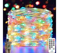 Forepin Guirlande Lumineuse, 18M 150LED Guirlande Lumineuse Intérieur Prise 8 Modes Étanche avec Minuterie Lumières de Noël pour Décoration Intérieure Extérieure, Sapin Fête Maison Soirée Mariage
