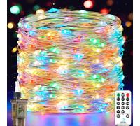 Forepin Guirlande Lumineuse 23M, 200 LED Guirlande Noel, Imperméable, 8 Modes, Coloré, pour Décoration Intérieure Extérieure, Noël, Jardin, Anniversaire, Mariage, Christmas