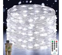 Forepin Guirlande Lumineuse Led, 23M 200 LED Guirlande Lumineuse Chambre sur Secteur, Imperméable, 8 Modes, Blanc Froid, pour Décoration Intérieure Extérieure, Noël, Jardin, Anniversaire, Mariage