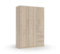 Forés Armoire 3 Portes ET TIROIRS Andromeda - Chêne