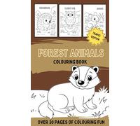 Forest Animals Colouring Book Travel Edition: A black and white pocket sized activity book filled with mammals, birds, reptiles and more