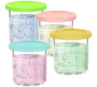 Forest Breathing Lot de 4 pintes et couvercles Ninja Creami Deluxe, 600 ml, compatibles avec la série Ninja NC501, NC500, 11 en 1, pour crème glacée