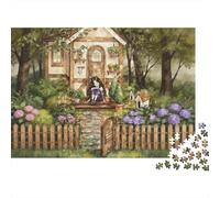 Forest Cabin Puzzle 1000 Pièces Papier Recyclable Comic Style Puzzle pour Adultes Amusant and Stimulant Family Jeu Gift pour Men‘s Birthday 38x26cm/1000pcs