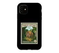 Forest Cotage Timbre-Poste Vintage Contes d'histoires Coque pour iPhone 11
