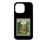 Forest Cotage Timbre-Poste Vintage Contes d'histoires Coque pour iPhone 14 Pro Max