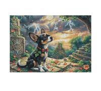 Forest Cute Chien 300 Pieces Casse tête Expert Confirmé en Carton sans Déformation Animal Animal de Compagnie Poupée Très Difficile Niveau Expert Jeu De Société Collection Cadeau Premium 300 PCS