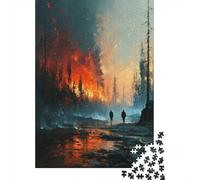 Forest Fire Walkers Puzzle pour Adultes, 1000 Pièces, 38x26cm/1000pcs; Projet À Partager avec des Proches; Carton Blanc pour Un Tri Facile